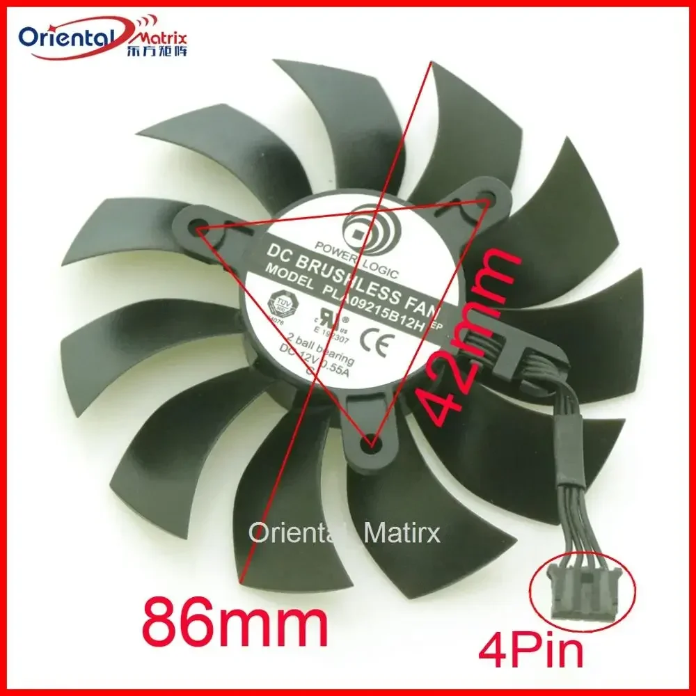 Gpu Cooler - PLA09215B12H 12V 0,55A 86mm 4Pin Wentylator