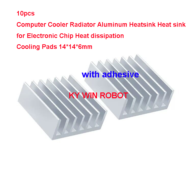 Heatsink - 10 szt. Mini aluminiowy radiator samoprzylepny