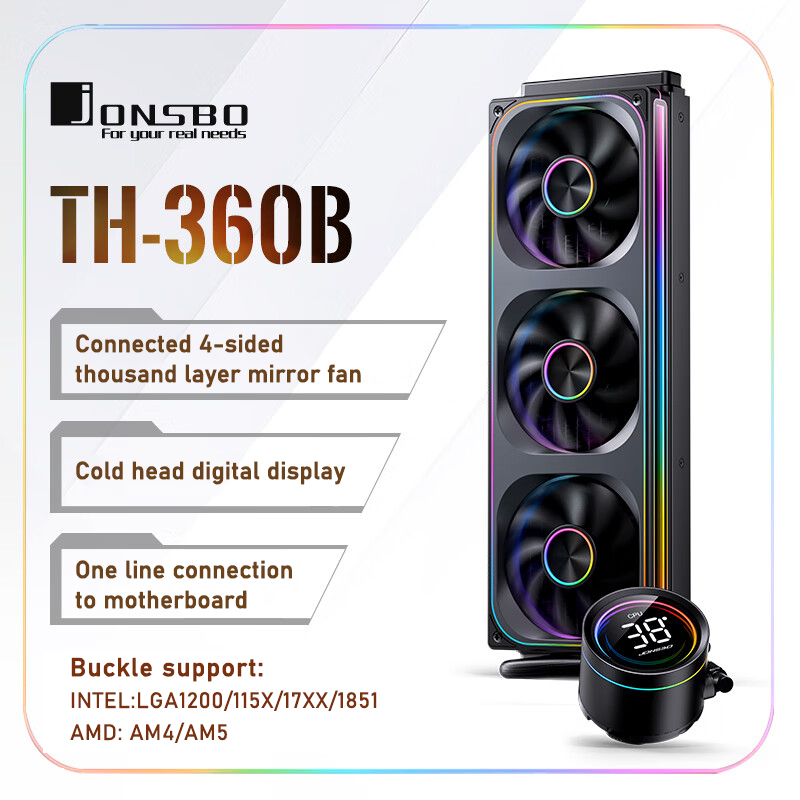 Aio Liquid Cooler - Jonsbo TH-360 AIO chłodzenie ciałem płynnym