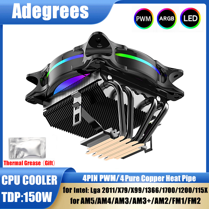 Air Cooler Cpu - Chłodzenie powietrzem procesora X99, 3-pinowe/4-pinowe ARGB,